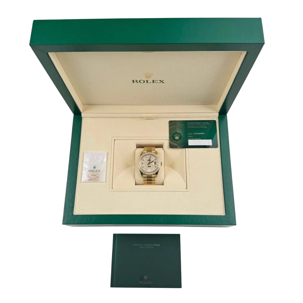 Day-Date 40 228348RBR Yellow Gold Diamond Dial Diamond Bezel
