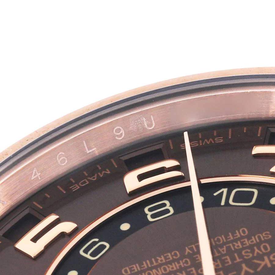 Sky-Dweller 42mm Everose Chocolate Brown Dial Rose Gold Watch 326135