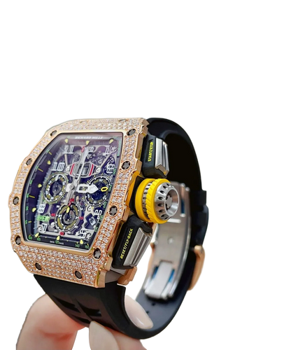 RM 11-03 Flyback Chronograph Diamond Set Rose Gold