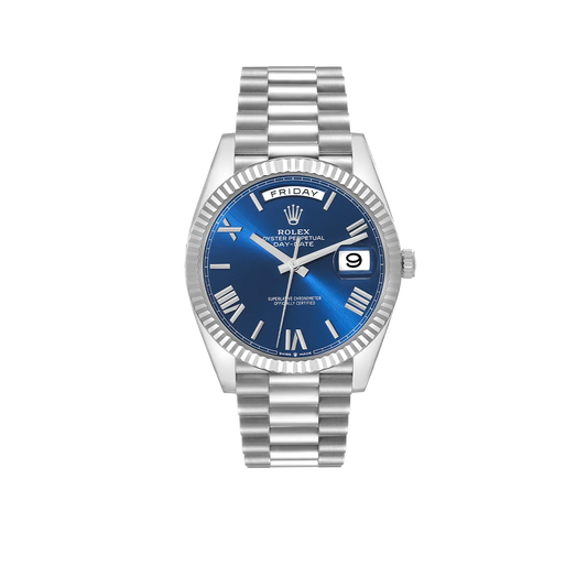 President Day-Date 40mm Blue Dial Platinum Mens Watch 228236