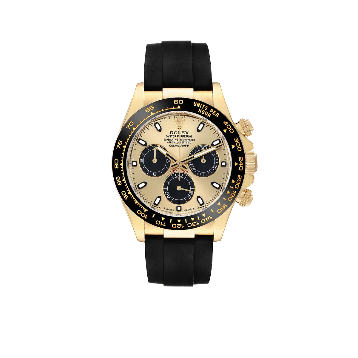 Daytona Pikachu 40mm Yellow Gold Champagne Dial Mens Watch 116518