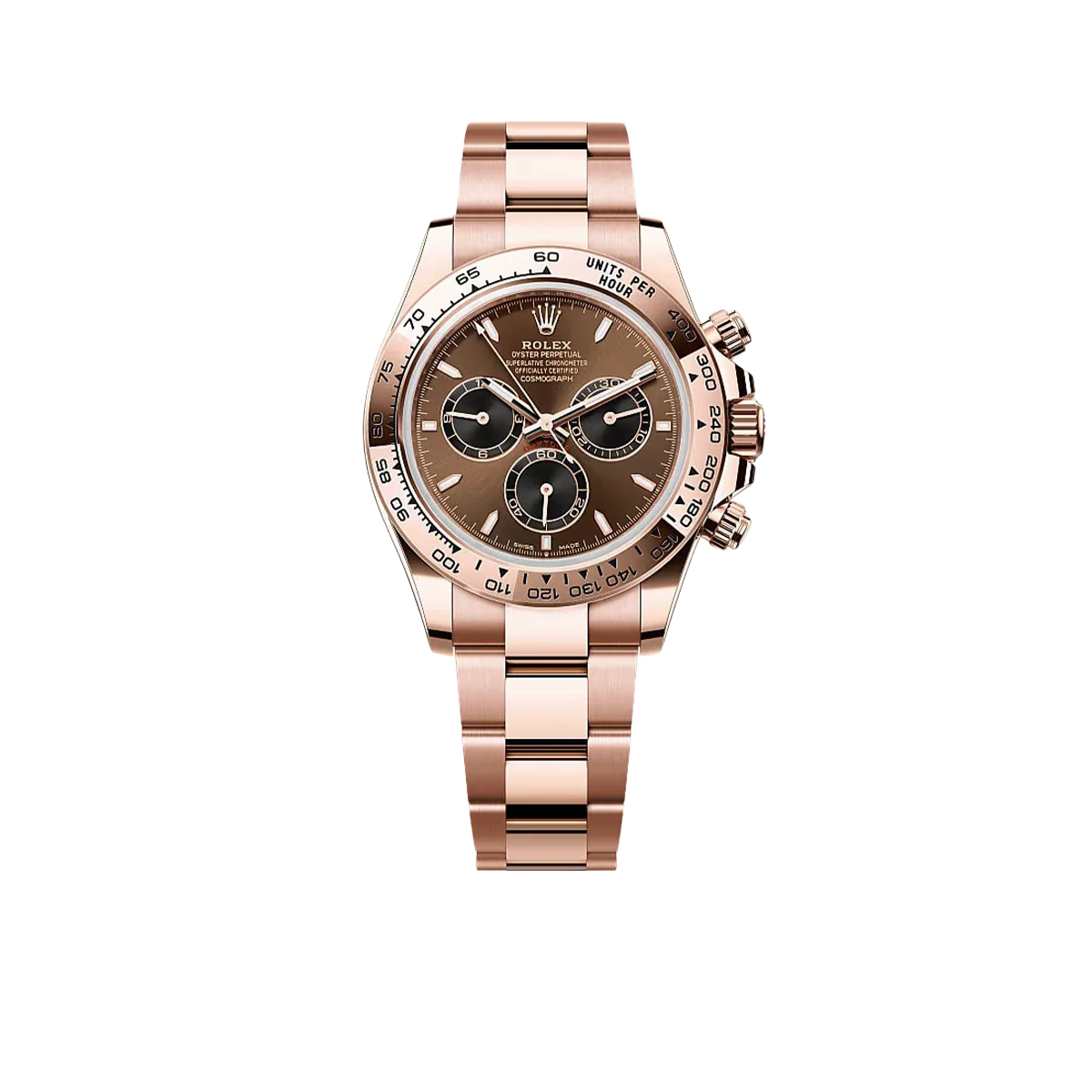 Daytona 40mm Everose Gold Chocolate Dial Mens Watch 126505-0005 New