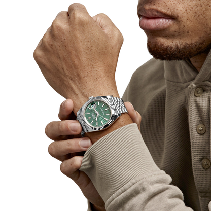 Datejust 41 126334 Stainless Steel Green Motif Dial Jubilee
