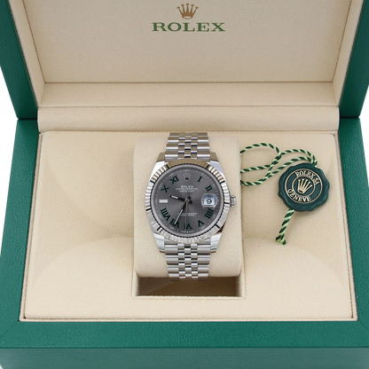 Datejust 41mm 126334 Wimbledon Stainless Steel Slate Dial Oyster