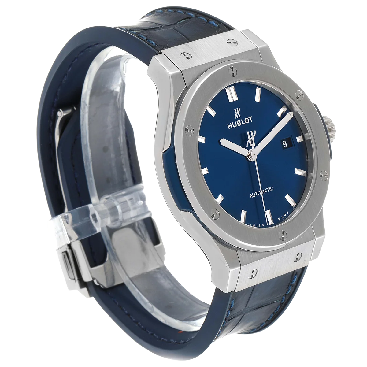 Classic Fusion Titanium 42mm Blue Dial Mens Watch 542.NX.7170.LR