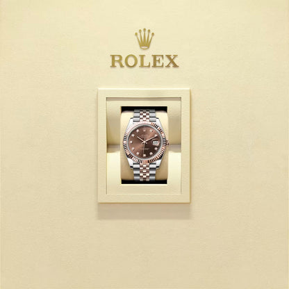 Datejust 41MM 126331 Chocolate Diamond Dial Fluted Bezel Two Tone Rose Gold Jubilee Bracelet