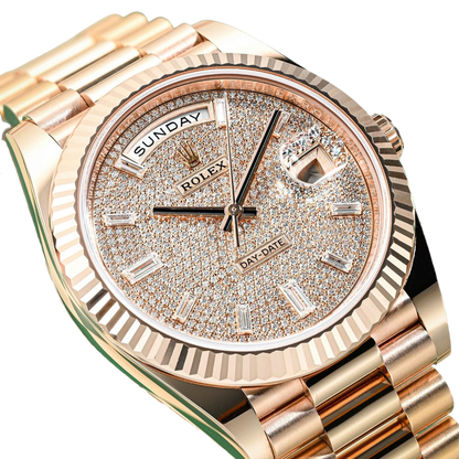Day-Date 40mm Rose Gold Pavè Diamond Dial m228235-0036