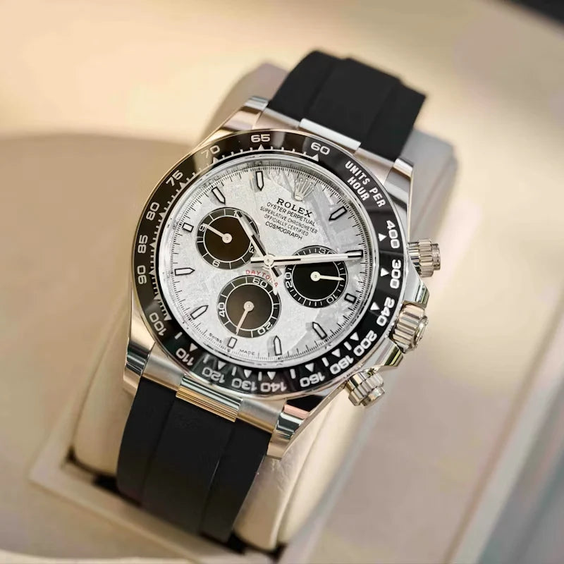 Daytona 40mm Oyster Perpetual White Gold with Meteorite and Black Dial M126519LN-0007