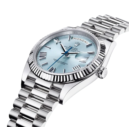 President Day-Date 40mm Ice Blue Dial Platinum Mens Watch 228236