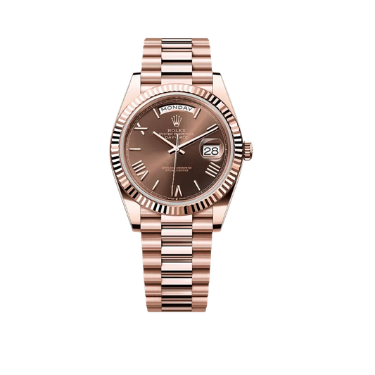 Day-Date 40mm 228235 Rose Gold Chocolate Roman Dial (2025)