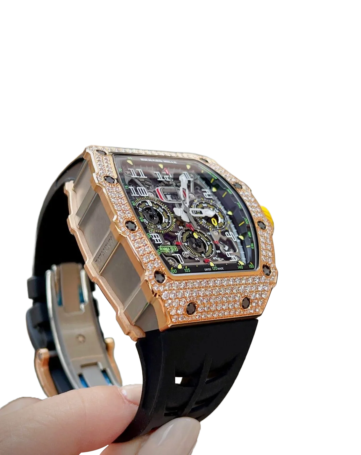 RM 11-03 Flyback Chronograph Diamond Set Rose Gold