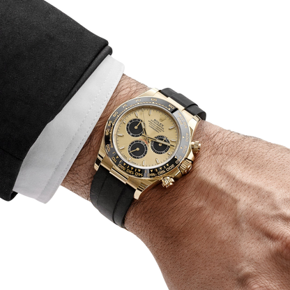 Daytona 40mm Pikachu Yellow Gold Champagne Black Dial 126518LN