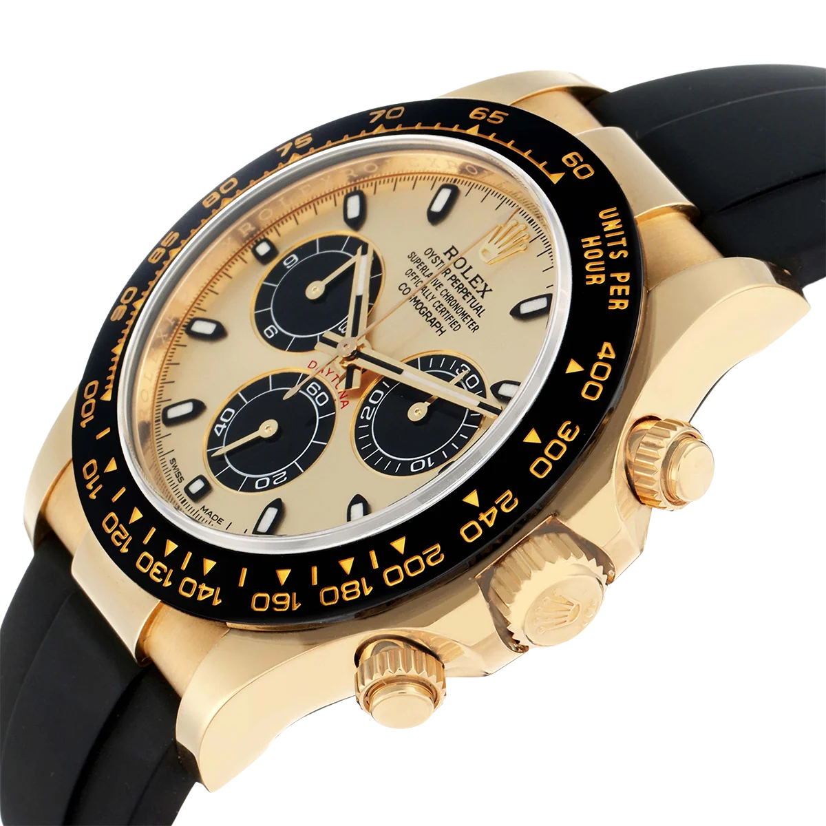 Daytona Pikachu 40mm Yellow Gold Champagne Dial Mens Watch 116518