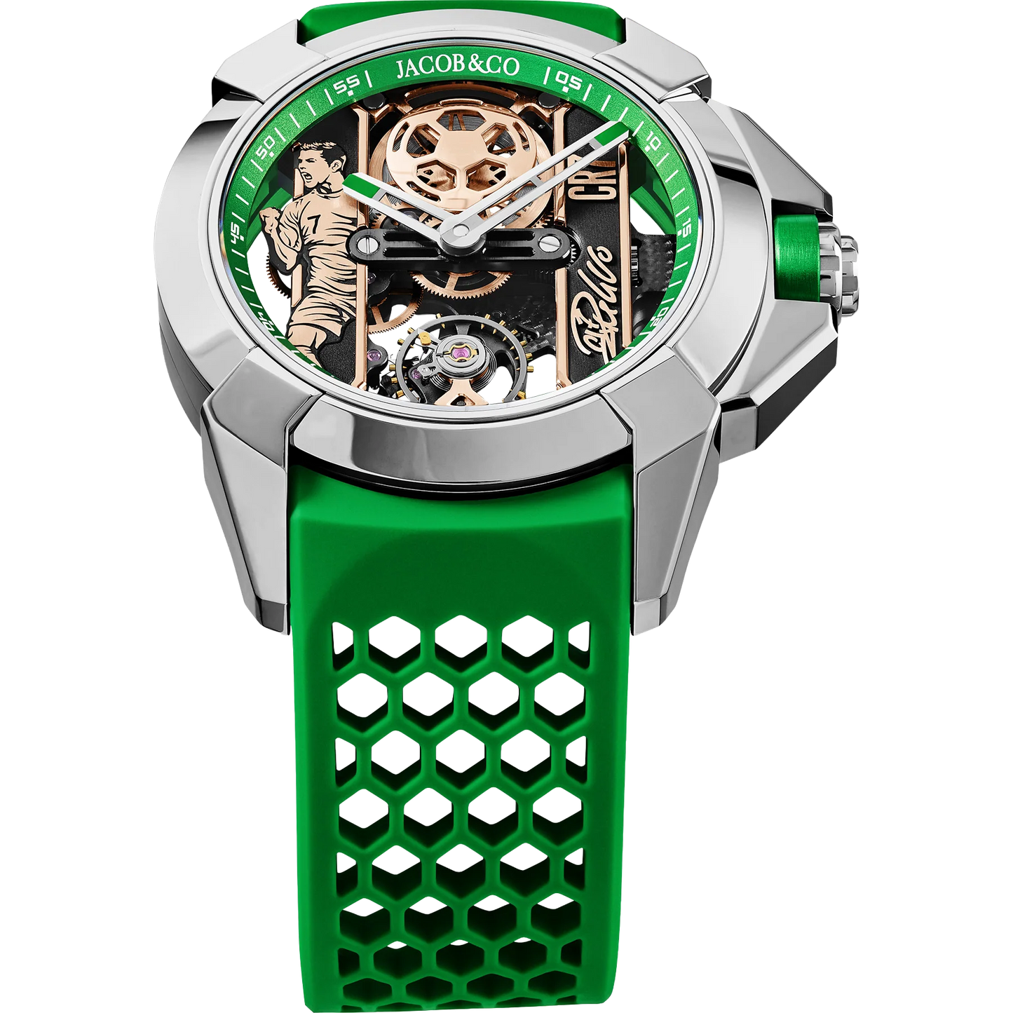 Epic X CR7 44mm Heart of CR7 Stainless Steel Green on Strap EX120.10.AD.AA.ABRUA