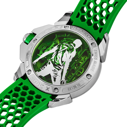 Epic X CR7 44mm Heart of CR7 Stainless Steel Green on Strap EX120.10.AD.AA.ABRUA