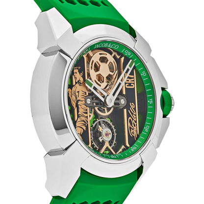 Epic X CR7 44mm Heart of CR7 Stainless Steel Green on Strap EX120.10.AD.AA.ABRUA