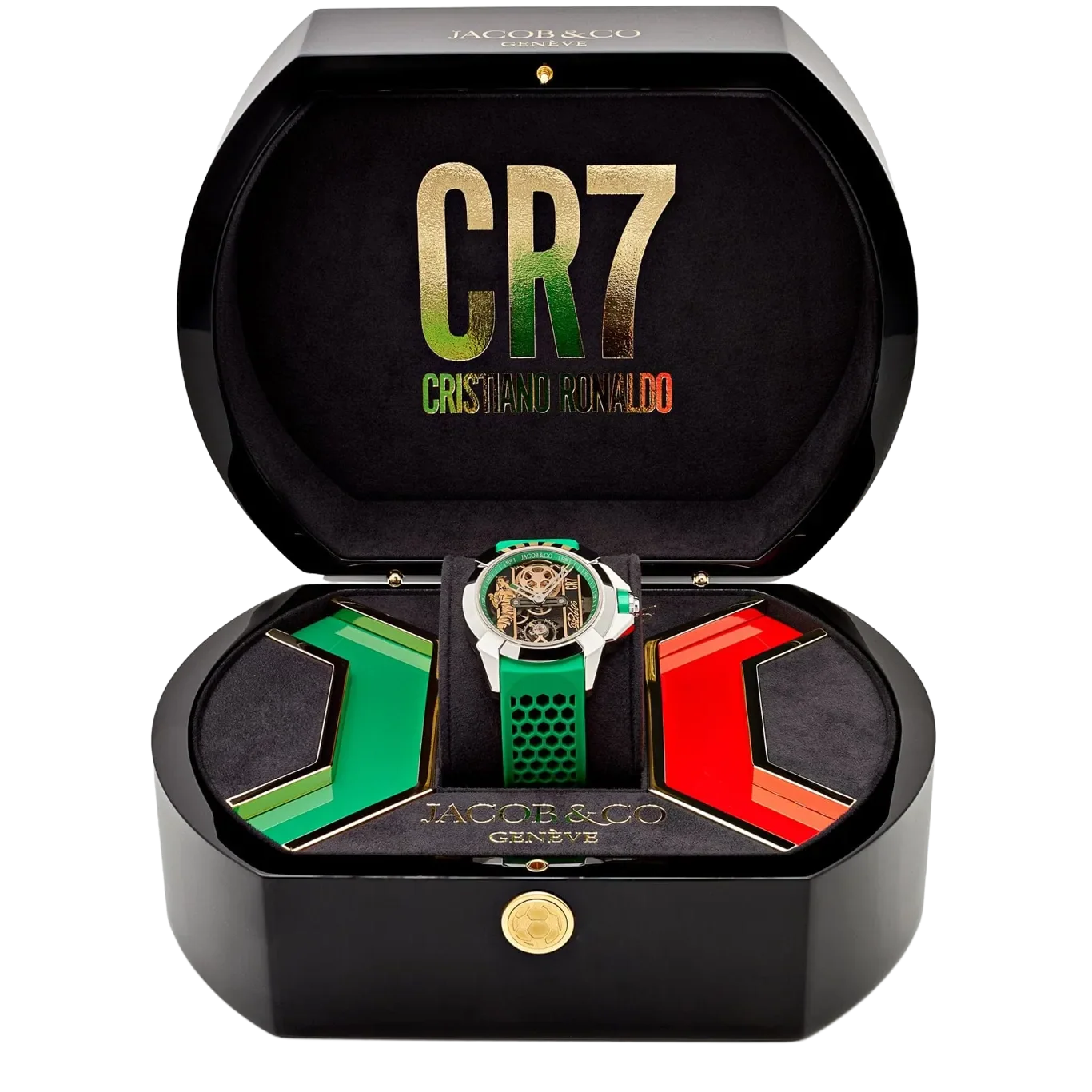 Epic X CR7 44mm Heart of CR7 Stainless Steel Green on Strap EX120.10.AD.AA.ABRUA
