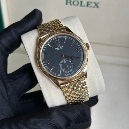 Perpetual 1908 39mm Yellow Gold Intense Black Dial m52508-0007