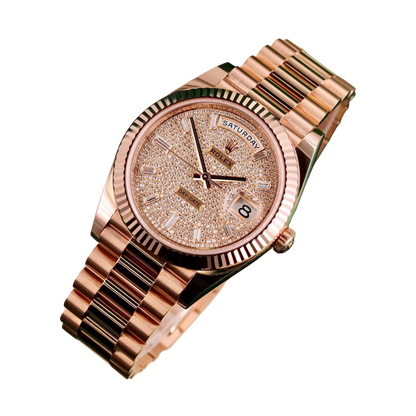 Day-Date 40mm Rose Gold Pavè Diamond Dial m228235-0036