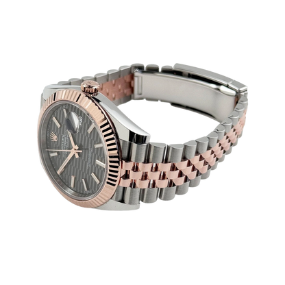 Datejust 41 126331 Rose Gold Stainless Steel Grey Motif Dial Jubilee
