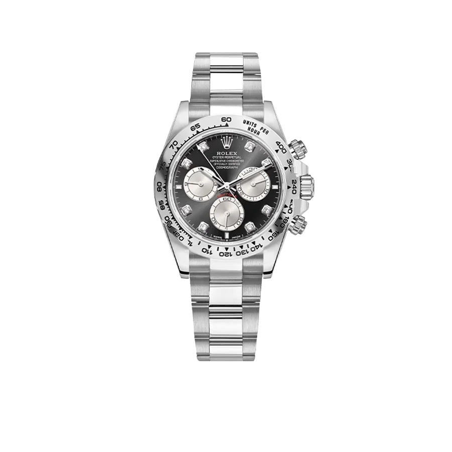 Daytona 40mm White Gold Diamonds Mens Watch 126509-0002