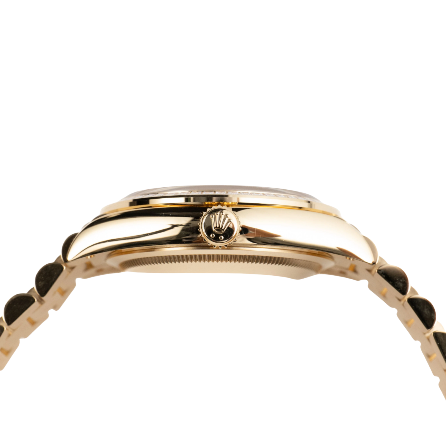 Day-Date 36mm Yellow Gold Turquoise Stone Diamond Roman Numerals Dial Diamond Bezel 128398TBR