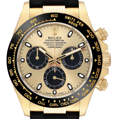Daytona Pikachu 40mm Yellow Gold Champagne Dial Mens Watch 116518