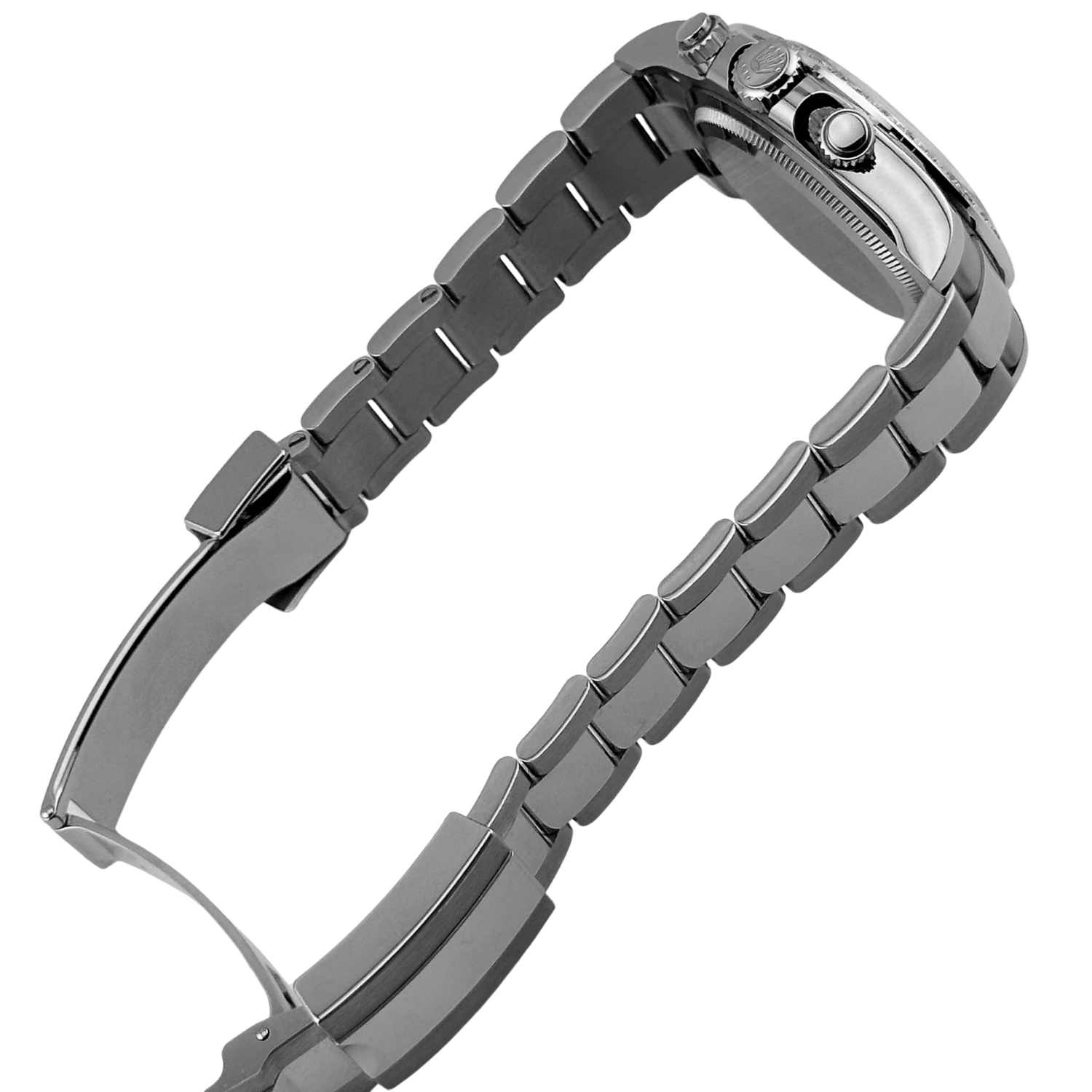 Daytona 40mm Oyster White Gold Black and White Mother of Pearl Diamond Dial & Bezel 126579RBR