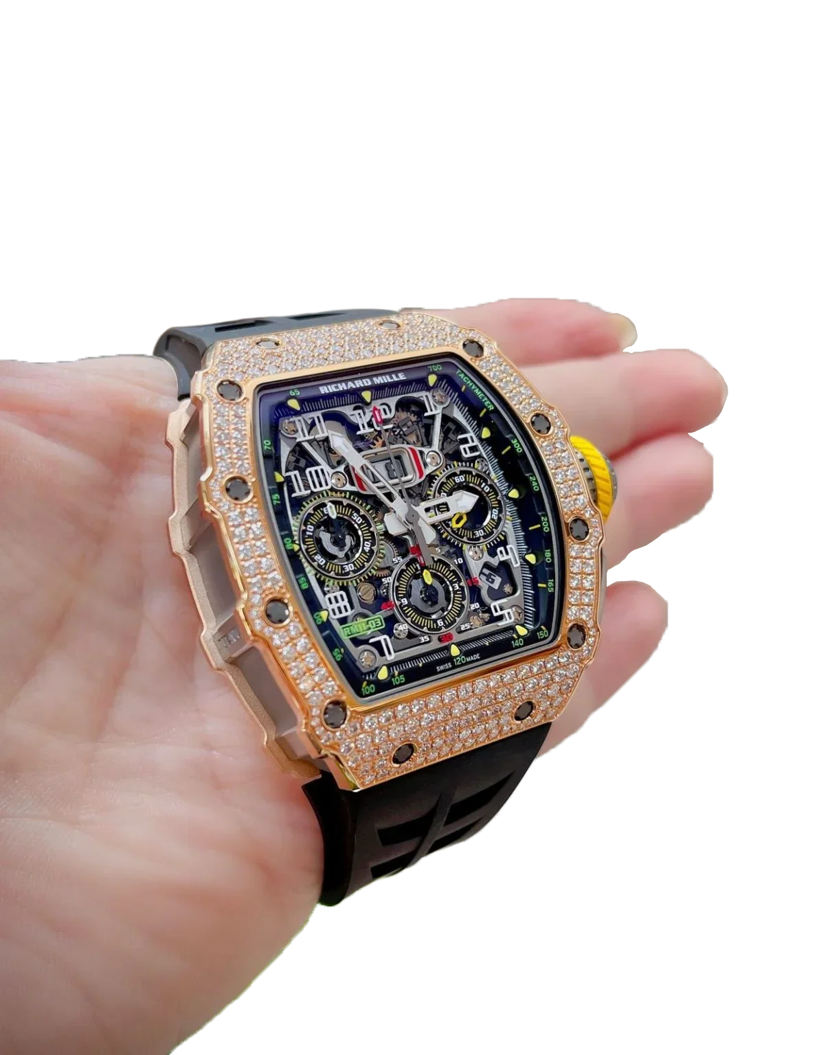 RM 11-03 Flyback Chronograph Diamond Set Rose Gold