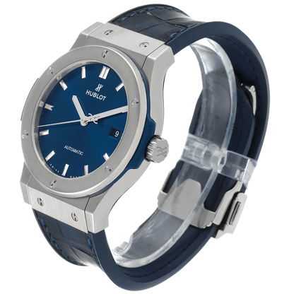 Classic Fusion Titanium 42mm Blue Dial Mens Watch 542.NX.7170.LR