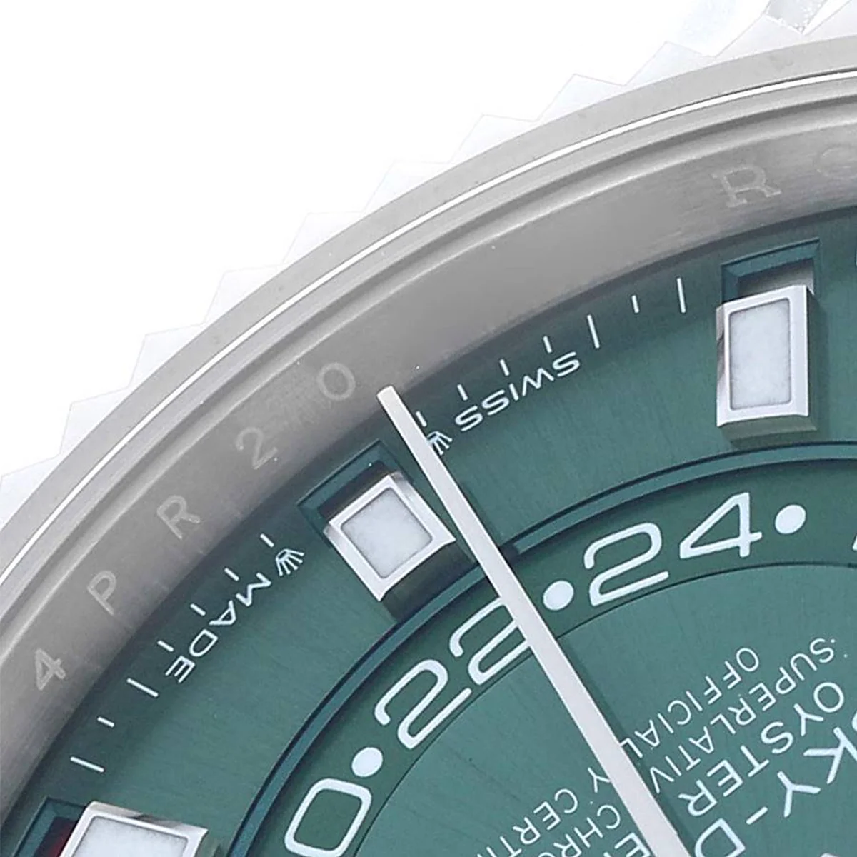 Sky-Dweller 42mm Steel White Gold Green Dial Mens Watch 336934