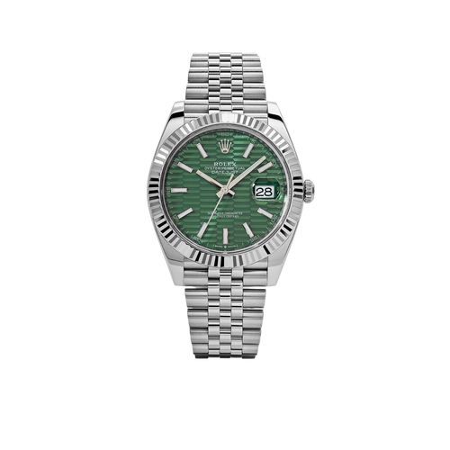 Datejust 41 126334 Stainless Steel Green Motif Dial Jubilee