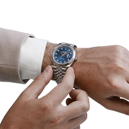 Datejust 36mm Steel & White Gold Blue Dial Diamonds m126334-0016