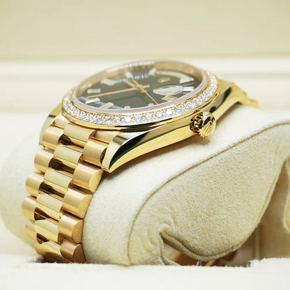 Day-Date 40 Presidential 228348RBR Diamond Bezel Baguette Onyx Dial