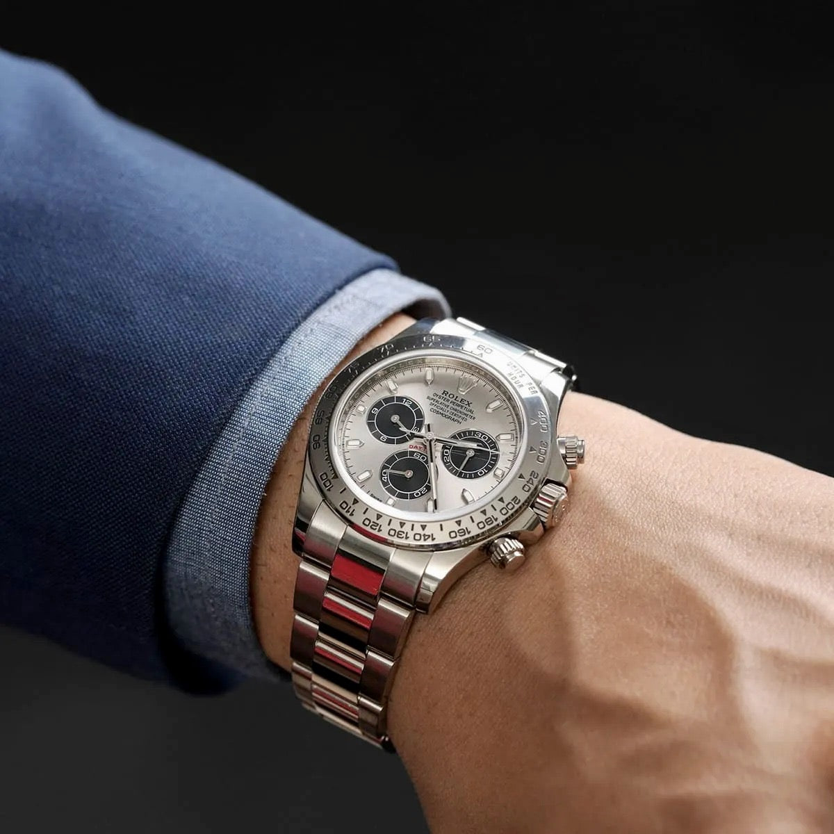 Daytona 40mm White Gold Ghost Panda Dial 116509