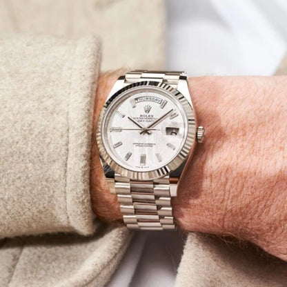 Day-Date 40 228239 White Gold Meteorite Diamond Dial