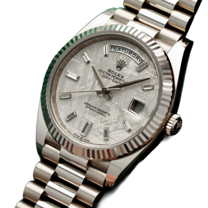 Day-Date 40 228239 White Gold Meteorite Diamond Dial