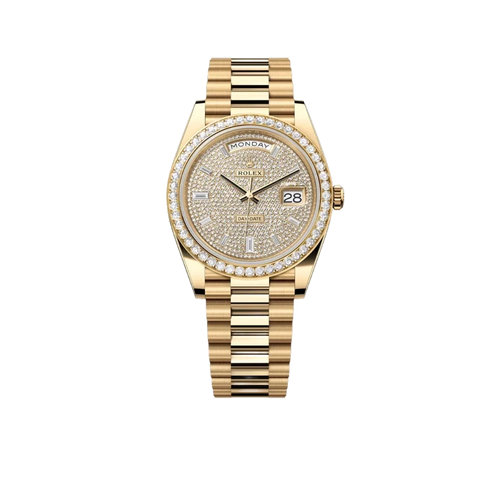 Day-Date 40 228348RBR Yellow Gold Diamond Dial Diamond Bezel