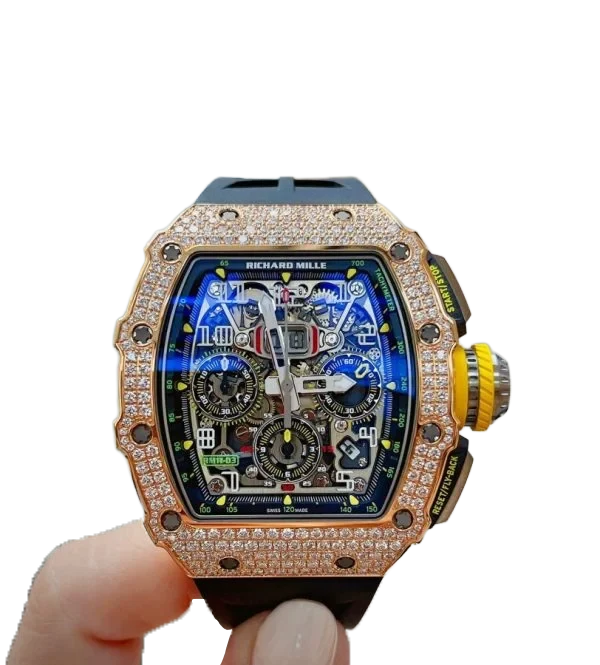 RM 11-03 Flyback Chronograph Diamond Set Rose Gold