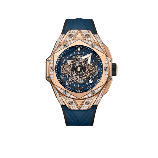 Big Bang Unico Sang Bleu II King Gold Blue Pavé 45mm 418.OX.5108.RX.1604.MXM20