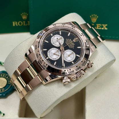 Daytona 40mm Everose Gold Black Dial - 126505