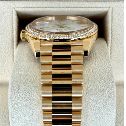 Day-Date 40 228348RBR Yellow Gold Diamond Bezel White Dial