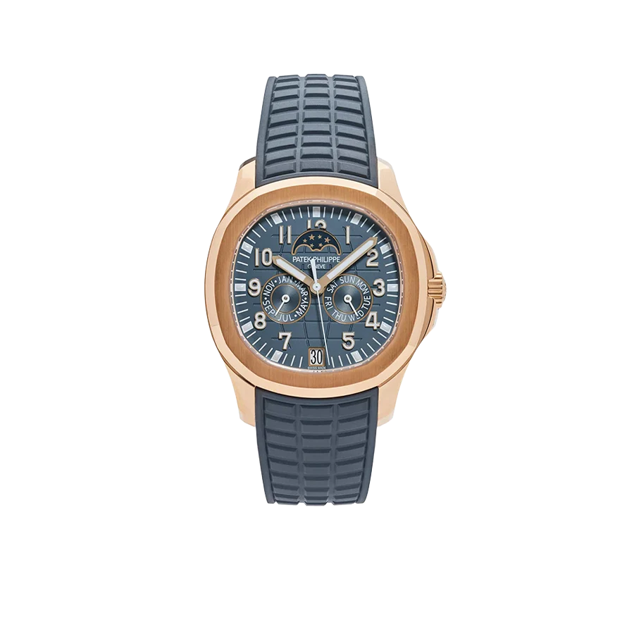 Aquanaut Luce 40mm 5261R-001 Annual Calendar Moon Phases Rose Gold Blue-Gray Dial