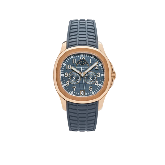 Aquanaut Luce 40mm 5261R-001 Annual Calendar Moon Phases Rose Gold Blue-Gray Dial
