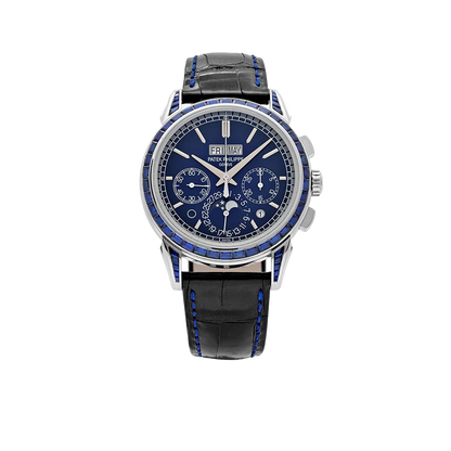 Grand Complications 41mm 5271/11P-010 Perpetual Calendar Chronograph Platinum Baguette Sapphires