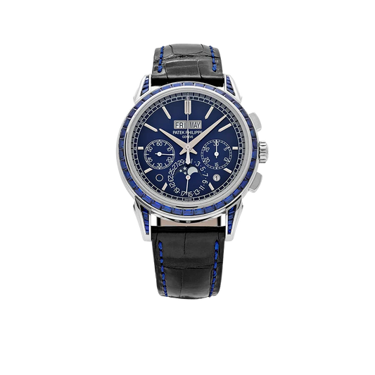 Grand Complications 41mm 5271/11P-010 Perpetual Calendar Chronograph Platinum Baguette Sapphires