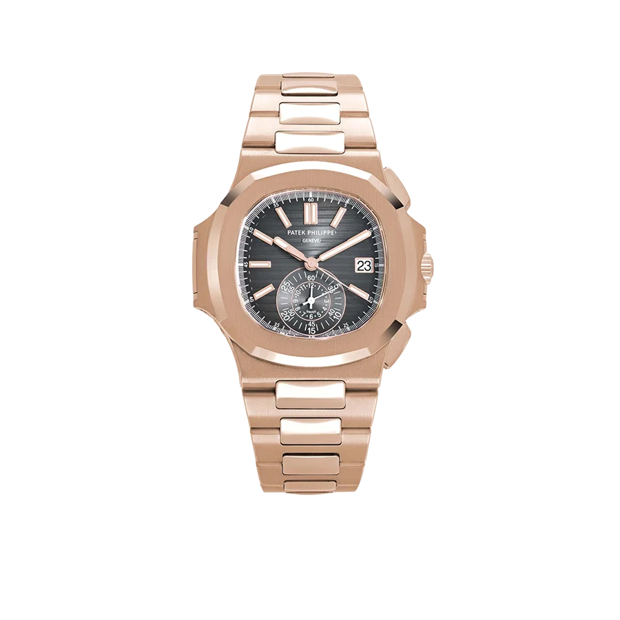 Nautilus 40mm 5980/1R-001 Chronograph Date Rose Gold Black Dial