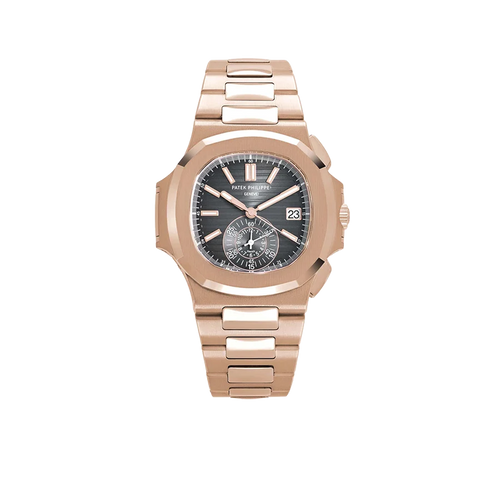 Nautilus 40mm 5980/1R-001 Chronograph Date Rose Gold Black Dial
