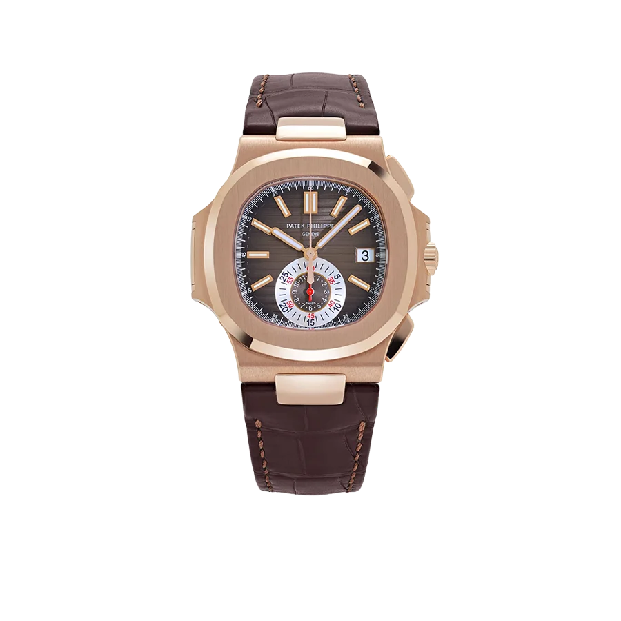 Nautilus 40mm 5980R-001 Chronograph Rose Gold Brown Dial