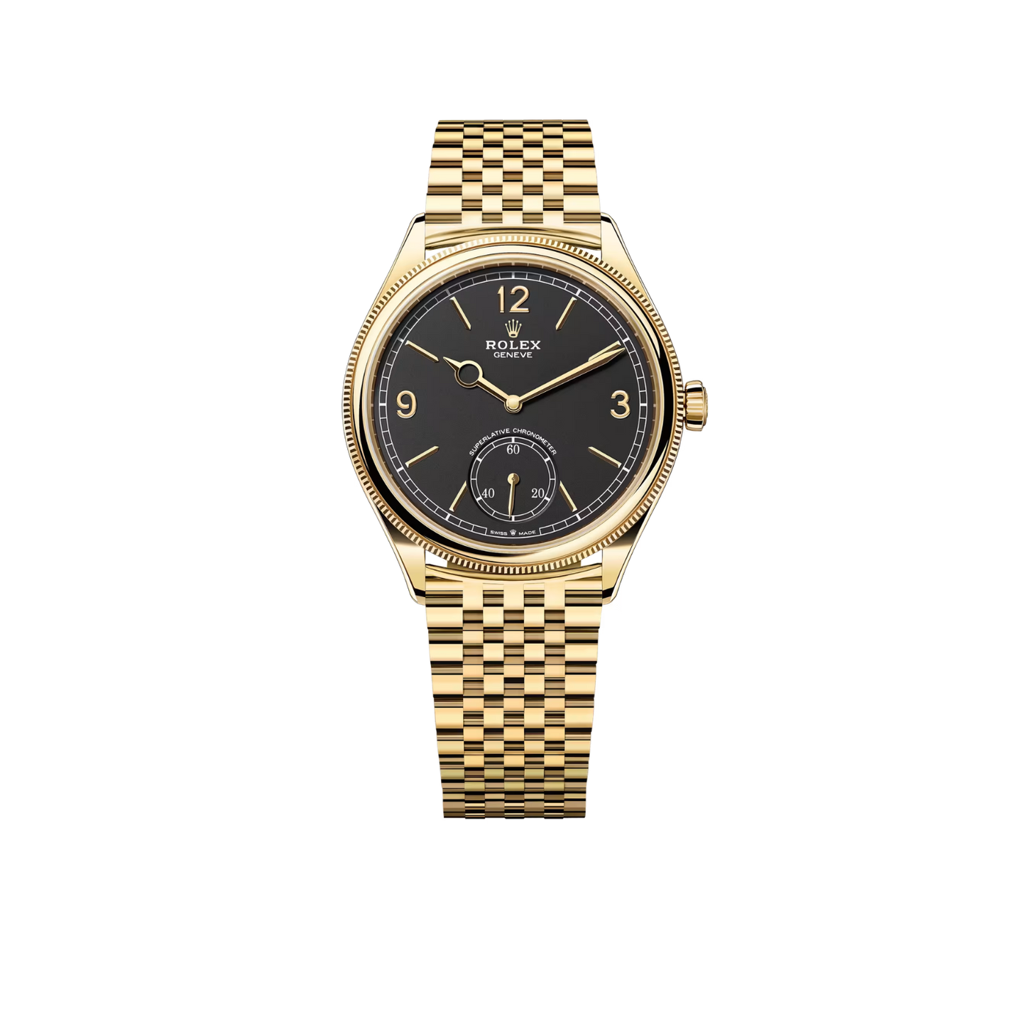 Perpetual 1908 39mm Yellow Gold Intense Black Dial m52508-0007